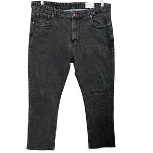 CCS Y2K Denim Straight Fit Jeans Mens 38x30 Black Fade Skater Sk8 Indie Grunge